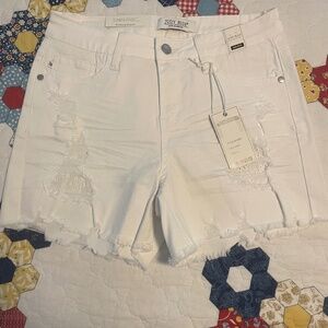 Judy blue white denim shorts NWT
